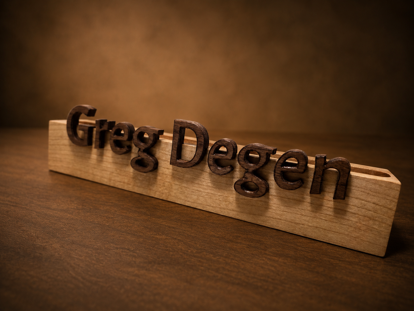 Handcrafted wood candle holder