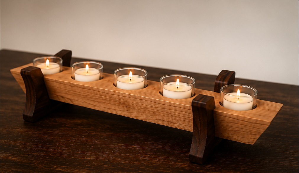 Cherry tealight candle holder
