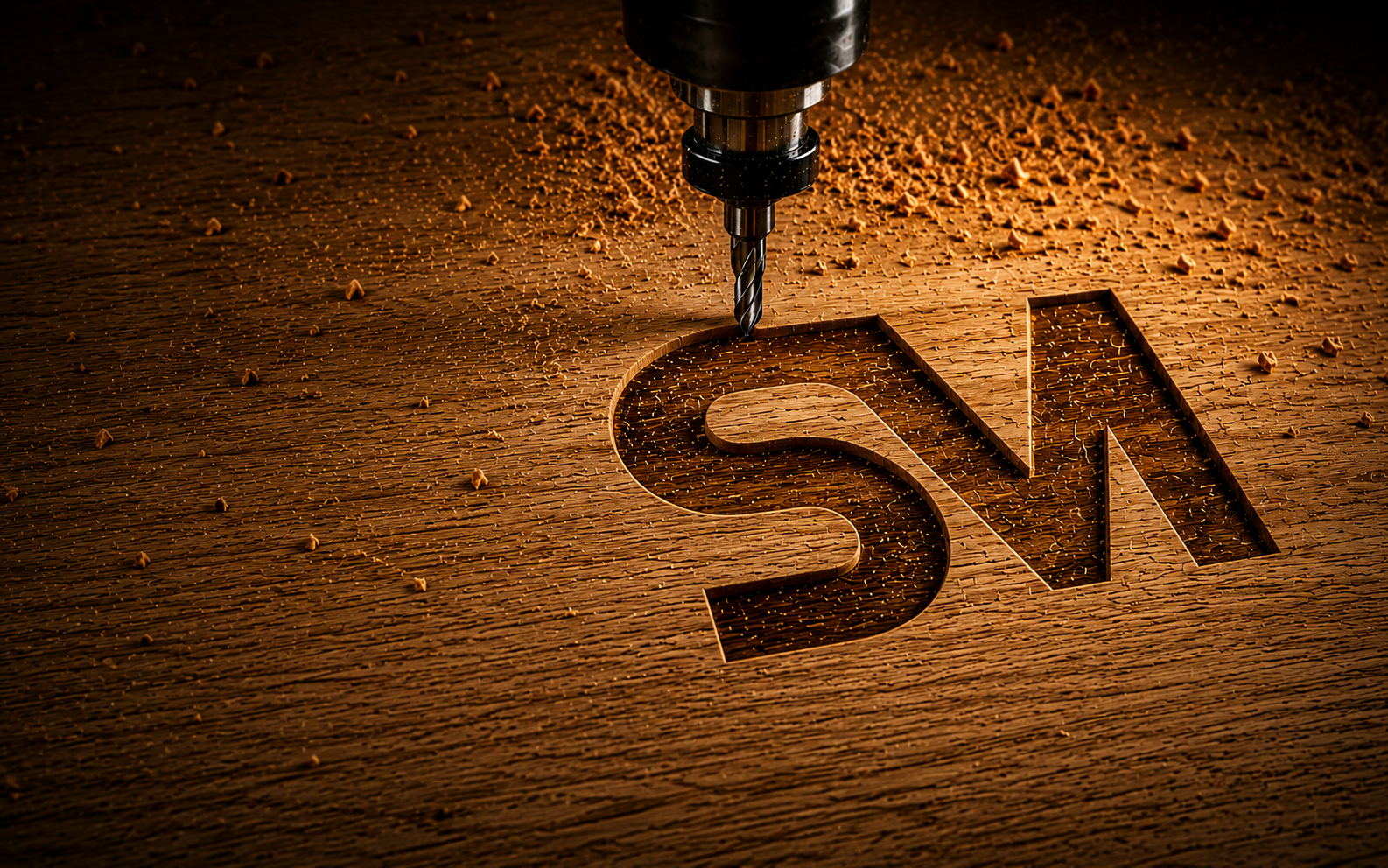 CNC engraving at SM Woodshop