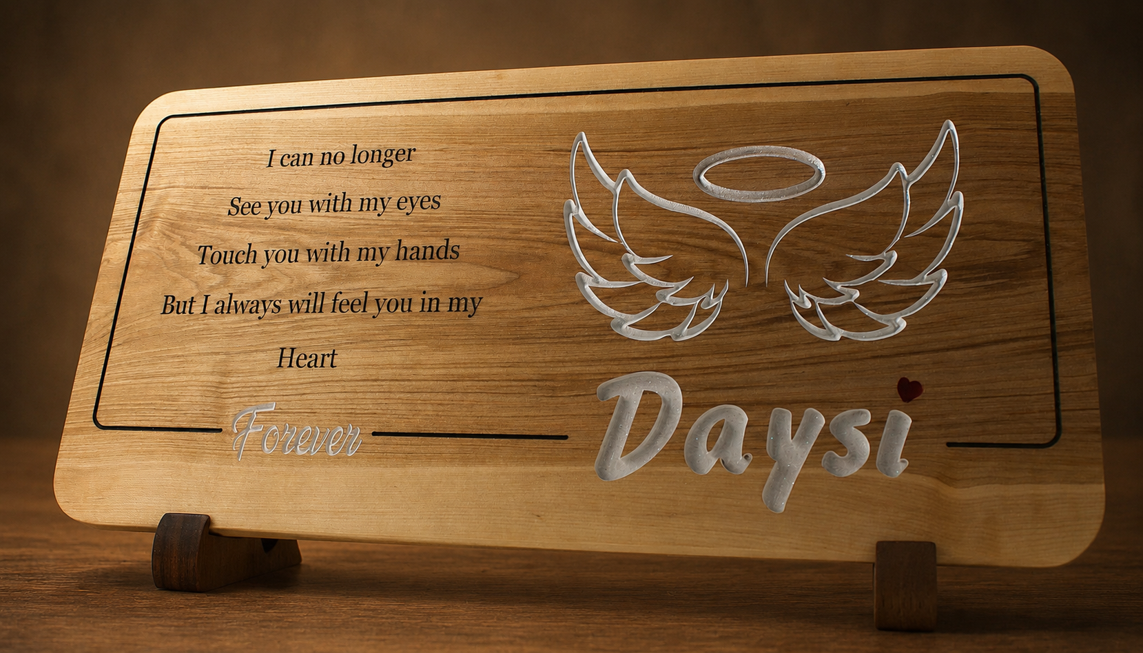CNC carved Daysi memorial sign