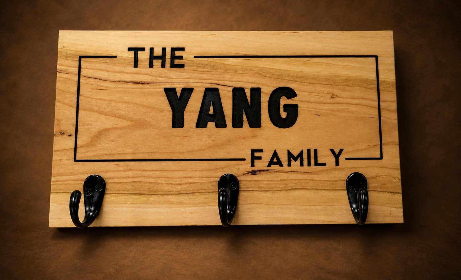 Custom Yang family key holder